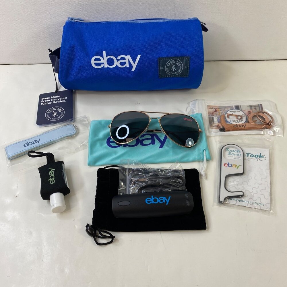 eBay Travel Gift Set: Sanitizer Sunglasses Pouch SafeKey & TouchTool eBayana